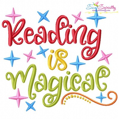 Reading is Magical Machine Embroidery Design Pattern-1