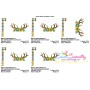 Antlers With Flowers Machine Embroidery Design Pattern-2