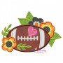Football Flowers Applique Design Pattern-1