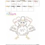 Color Work Thanksgiving Turkey Vintage Stitch Embroidery Design Pattern-3
