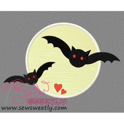 Scary Bats Applique Design Pattern-1