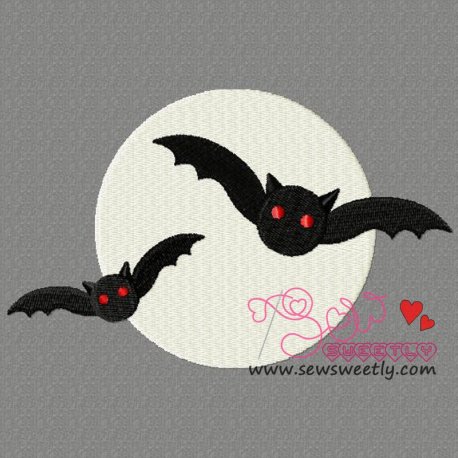 Scary Bats Embroidery Design Pattern-1