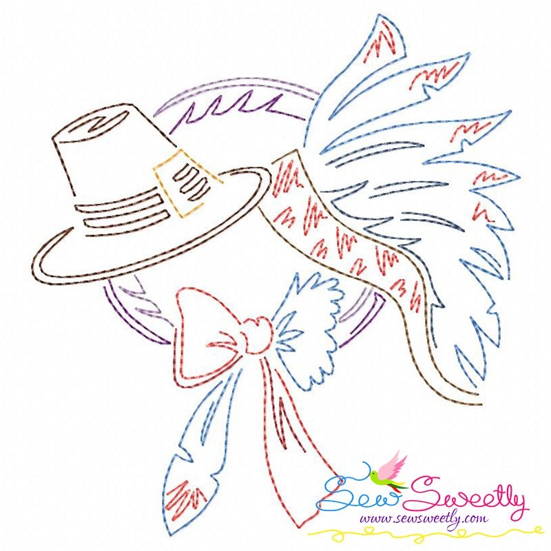 Color Work Thanksgiving Bean/Vintage Stitch Machine Embroidery Design ...