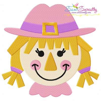 Girl Scarecrow Machine Embroidery Design Pattern-1