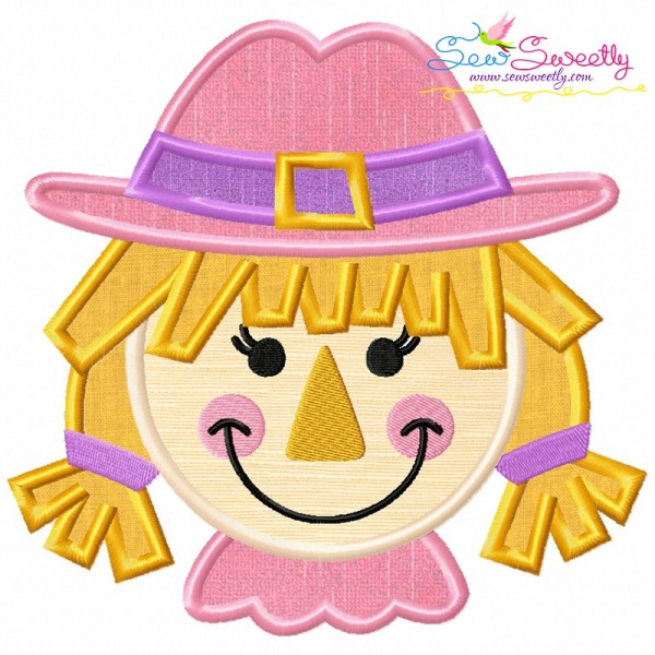 Girl Scarecrow Applique Design Pattern-1