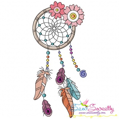 Floral Dream Catcher-9 Machine Embroidery Design Pattern-1