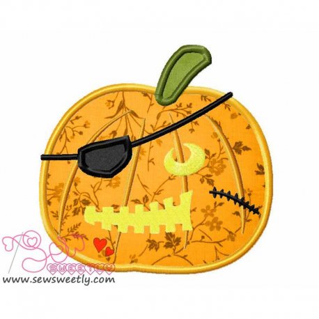 Pirate Pumpkin Applique Design- 1