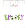 Spooky Lettering Machine Embroidery Design Pattern-3