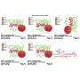 Candy Apple Cutie Lettering Embroidery Design Pattern-2