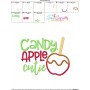 Candy Apple Cutie Lettering Applique Design Pattern-3