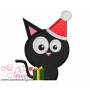 Xmas Cat-2 Applique Design Pattern-1
