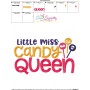 Little Miss Candy Queen Lettering Machine Embroidery Design Pattern-3