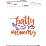 Batty For Mommy Halloween Lettering Embroidery Design Pattern-3