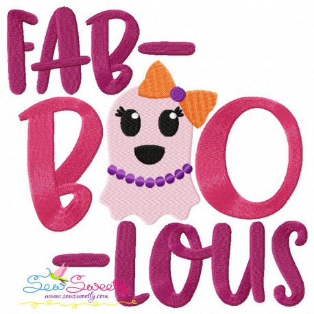 Fab Boo Lous Halloween Lettering Embroidery Design Pattern-1
