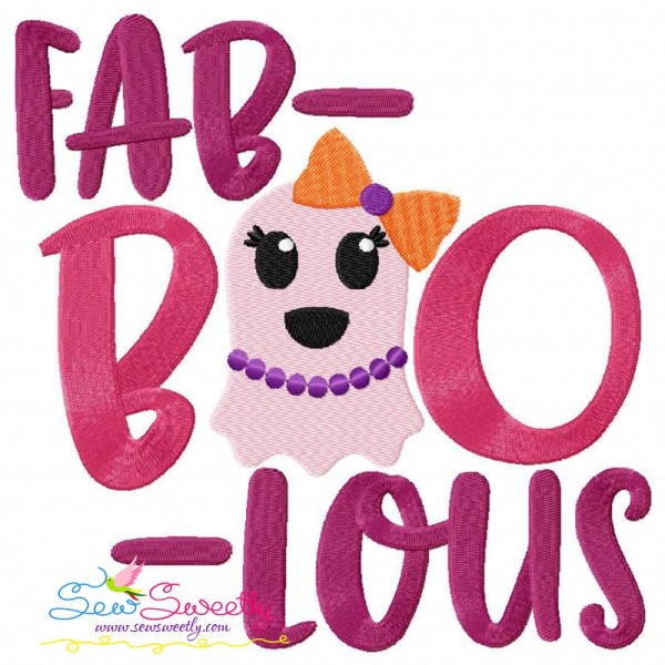 Fab Boo Lous Halloween Lettering Embroidery Design Pattern-1