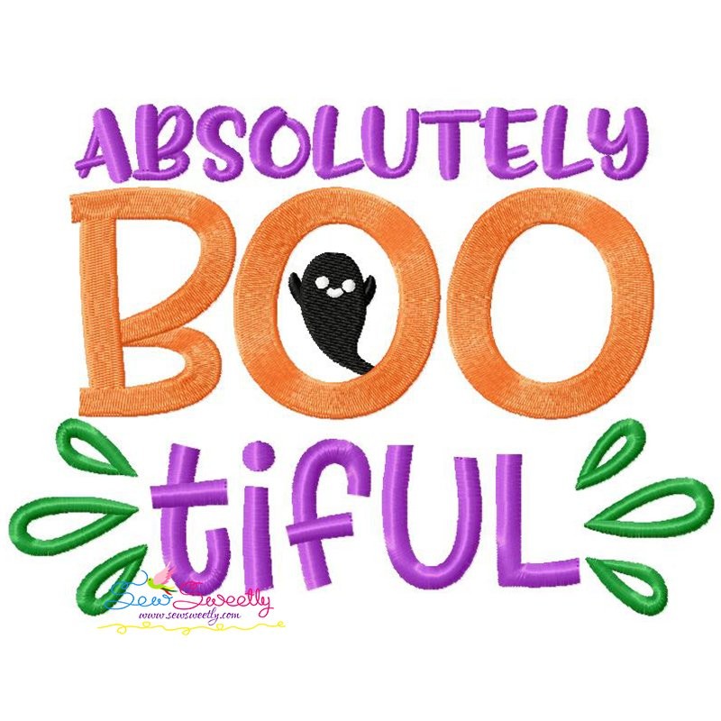 Absolutely bootiful halloween lettering embroidery design  sew sweetly