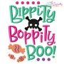 Bippity Bopppity Boo Halloween Lettering Embroidery Design Pattern-1