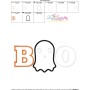 Boo Ghost Halloween Lettering Applique Design Pattern-3