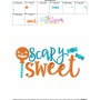 Scary Sweet Halloween Lettering Embroidery Design Pattern-3