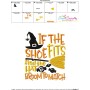 If the Shoe Fits Find the Hat Halloween Lettering Embroidery Design Pattern-3