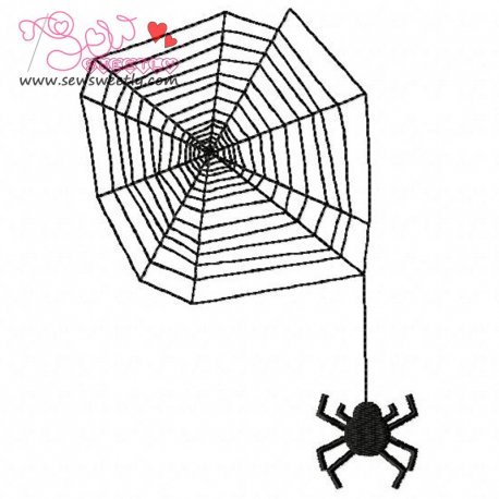 Spider Web Embroidery Design- 1