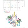 Christmas Unicorn Coffee Embroidery Design Pattern-3