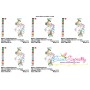 Christmas Unicorn Candy Cane Embroidery Design Pattern-2