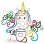 Christmas Unicorns Embroidery Design Bundle-5