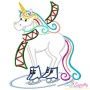 Christmas Unicorns Embroidery Design Bundle-4