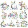 Christmas Unicorns Embroidery Design Pattern Bundle-1