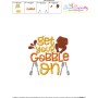 Get Your Gobble On Lettering Embroidery Design Pattern-4