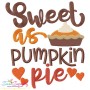 Sweeter Than Pie Lettering Embroidery Design Pattern-2