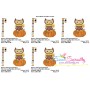Owl on Pumpkin Embroidery Design Pattern-2