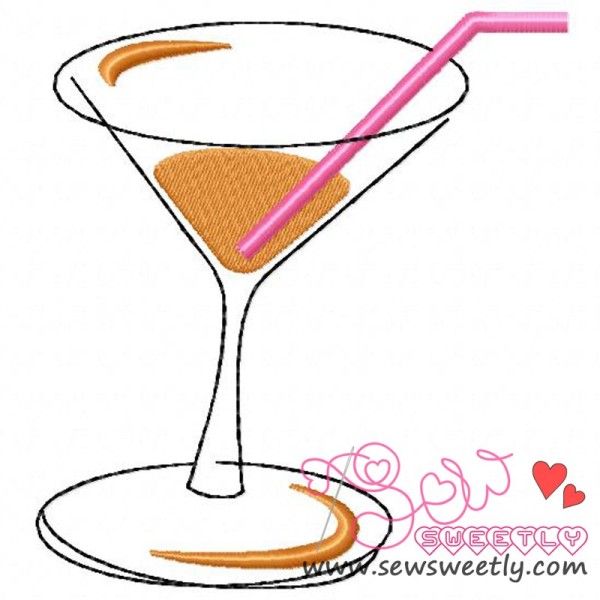 Brown Drink Embroidery Design Pattern-1