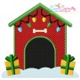 Christmas Dog House Embroidery Design Pattern-1