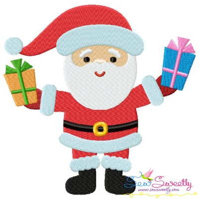 Santa Gifts Embroidery Design Pattern-1