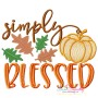 Simply Blessed-2 Lettering Embroidery Design Pattern-3