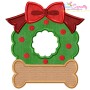 Christmas Wreath Bone Applique Design Pattern-1