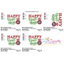 Happy Howl - idays Lettering Embroidery Design Pattern-2