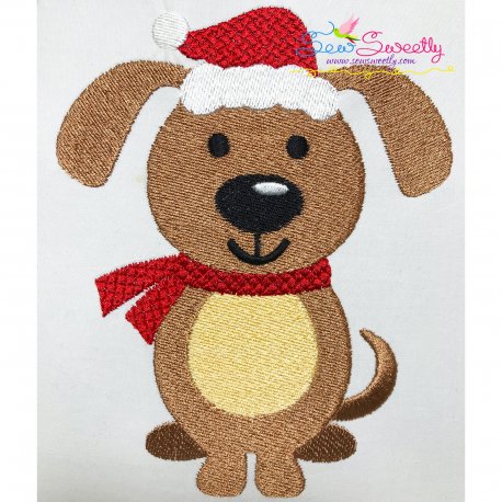 Christmas Dog Embroidery Design Pattern-1