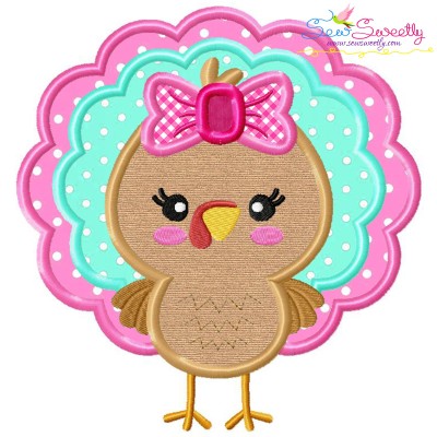 Girl Turkey Applique Design Pattern-1