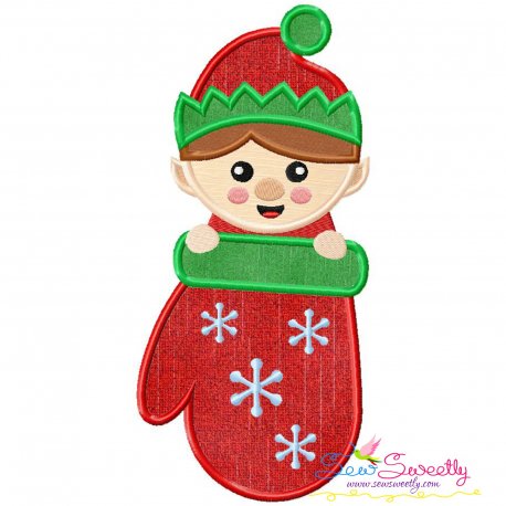 Elf Stocking Peeker Applique Design Pattern-1