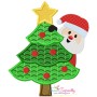 Santa Christmas Tree Peeker Applique Design Pattern-1