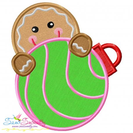 Gingerbread Peeker Applique Design Pattern-1