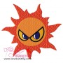 Angry Sun Embroidery Design Pattern-1