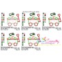Snowman Wagon- Peeker Applique Design Pattern-2