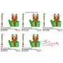 Reindeer Gift Peeker Embroidery Design Pattern-3