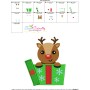 Reindeer Gift Peeker Embroidery Design Pattern-4