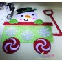 Snowman Wagon Peeker Embroidery Design Pattern-2