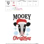 Mooey Christmas Cow Embroidery Design Pattern-4